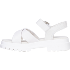 London Vibe Backstrap Sandal - White Full Grain
