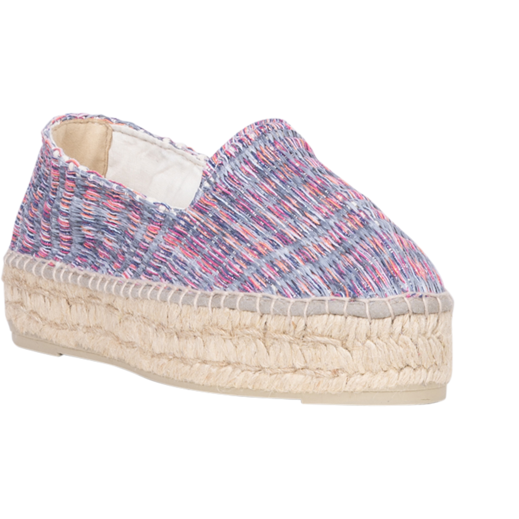 Manebí Acapulco Espadrillos - Fuchsia & Indigo Lurex