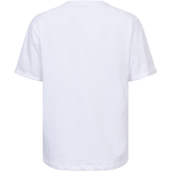 Terina Organic Small Logo Tee - White/V Tulle