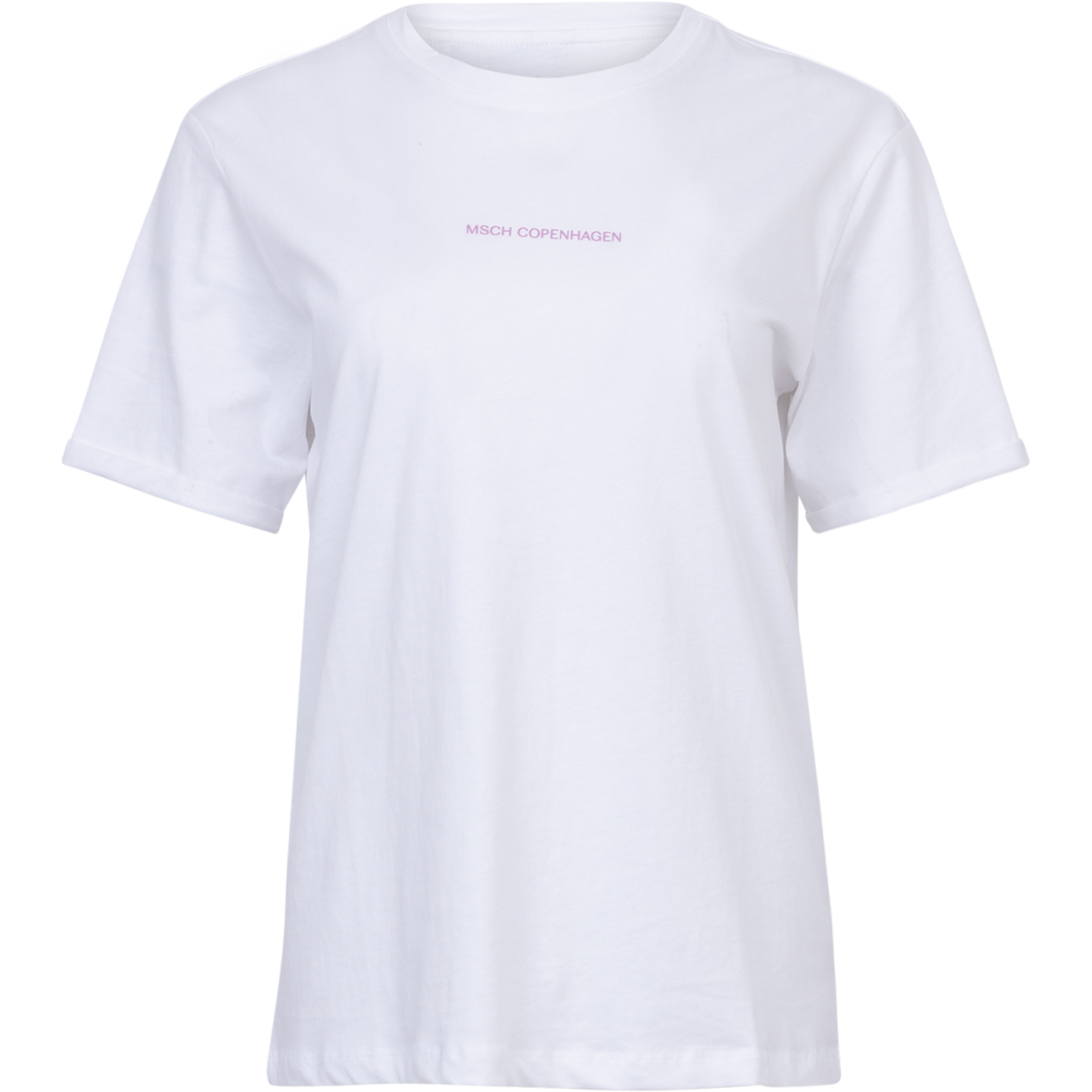 Terina Organic Small Logo Tee - White/V Tulle