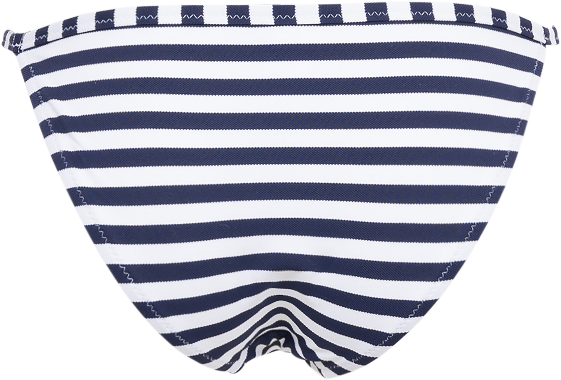 Pique Stripe Hipster W/Binding - Vit/Marinblå