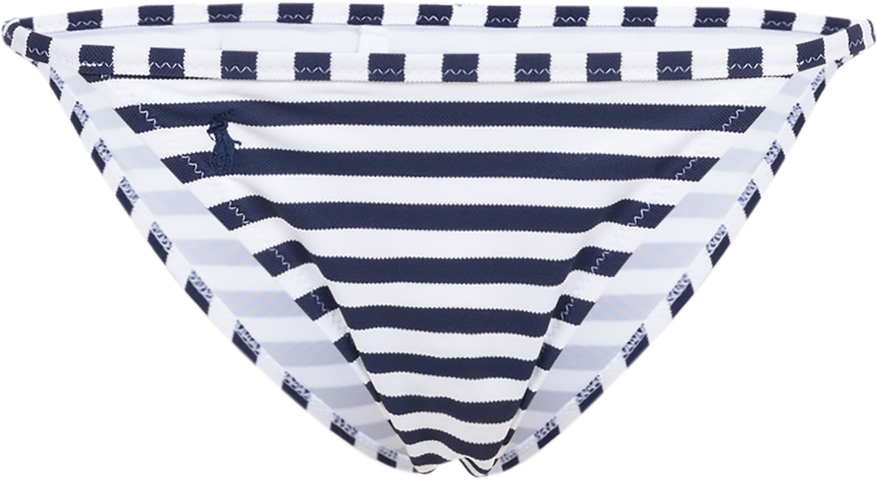 Pique Stripe Hipster W/Binding - Vit/Marinblå