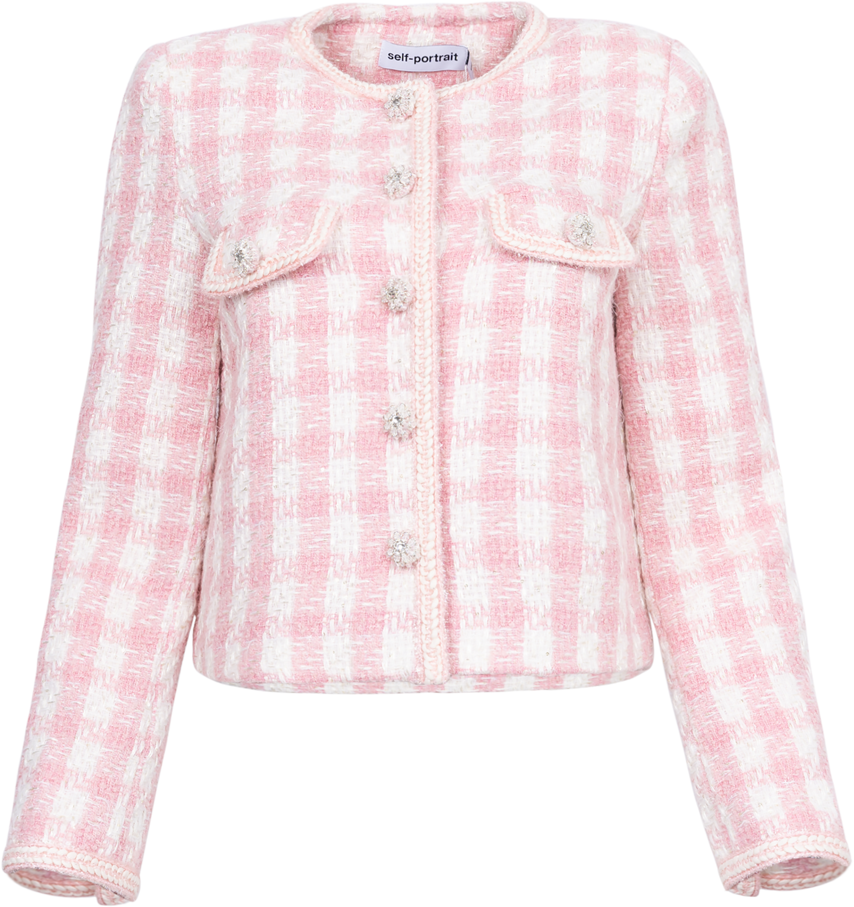 Check Boucle Jacket - Pink