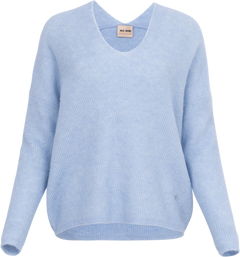 Thora V-Neck Knit - Cashmere Blue
