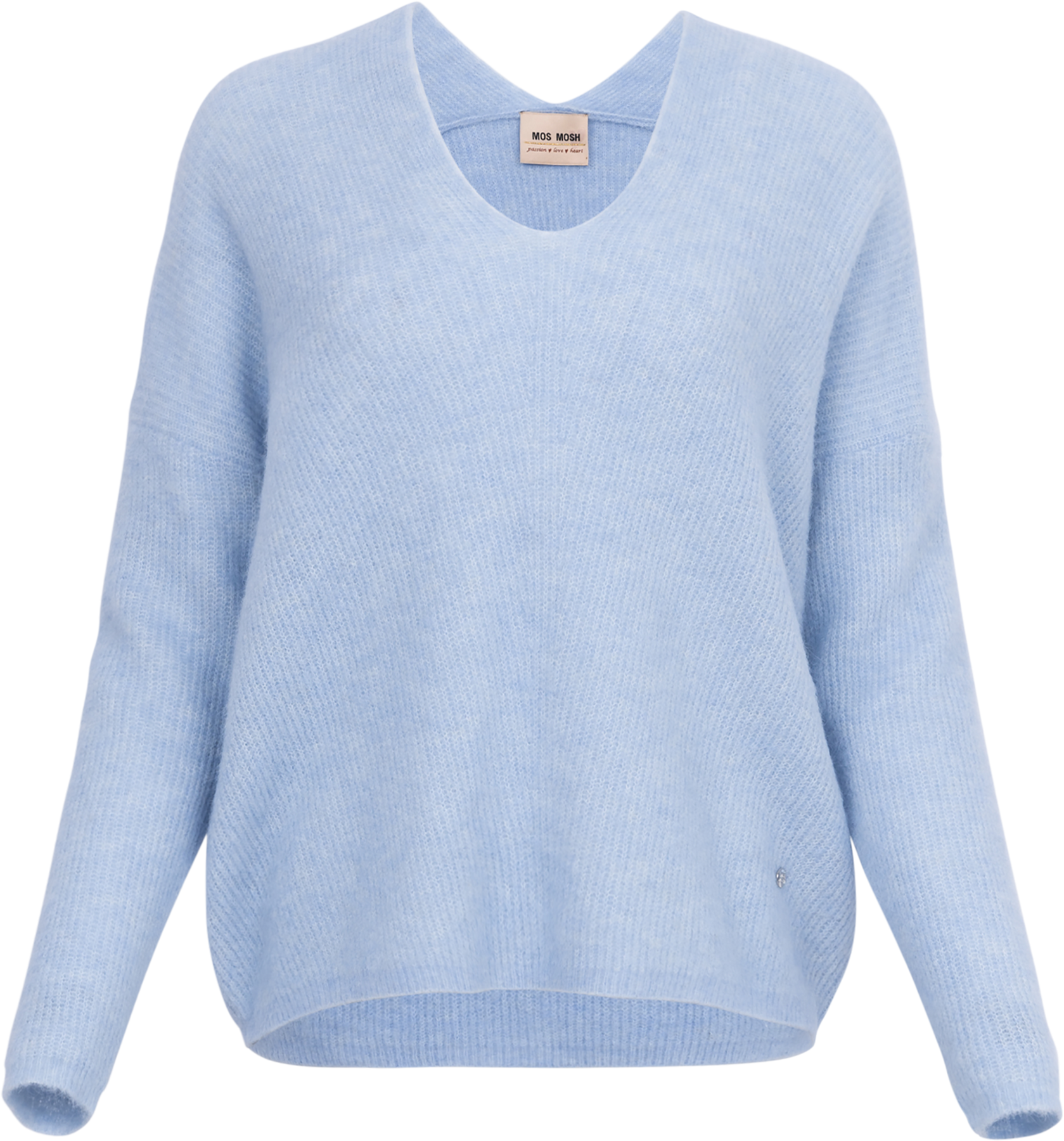 Thora V-Neck Knit - Cashmere Blue