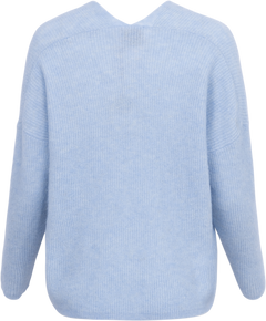 Thora V-Neck Knit - Cashmere Blue