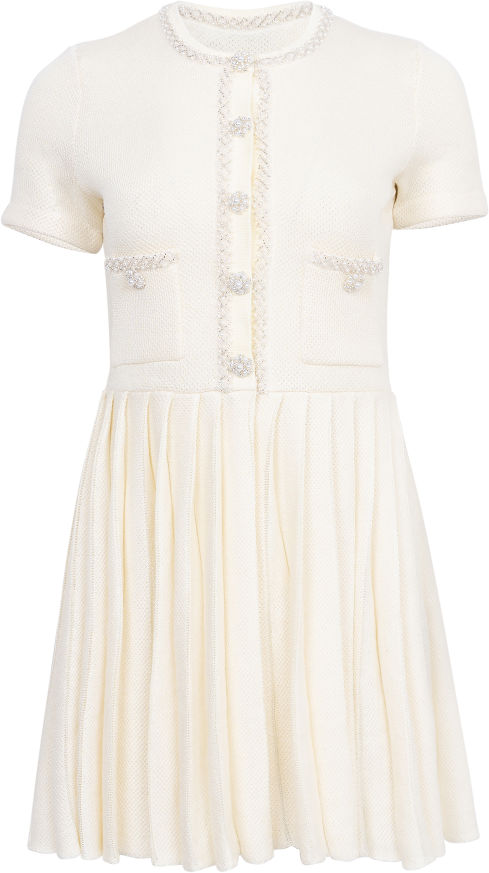 Knit Mini Dress - Cream