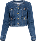 Buttoned Denim Jacket - Blue
