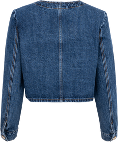 Buttoned Denim Jacket - Blue