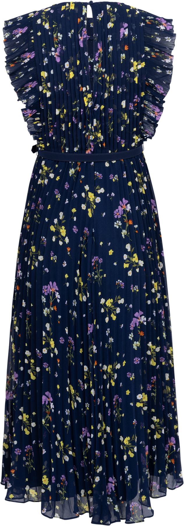 Chiffon Midi Dress - Navy Floral