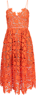 Azaelea Lace Midi Dress - Orange