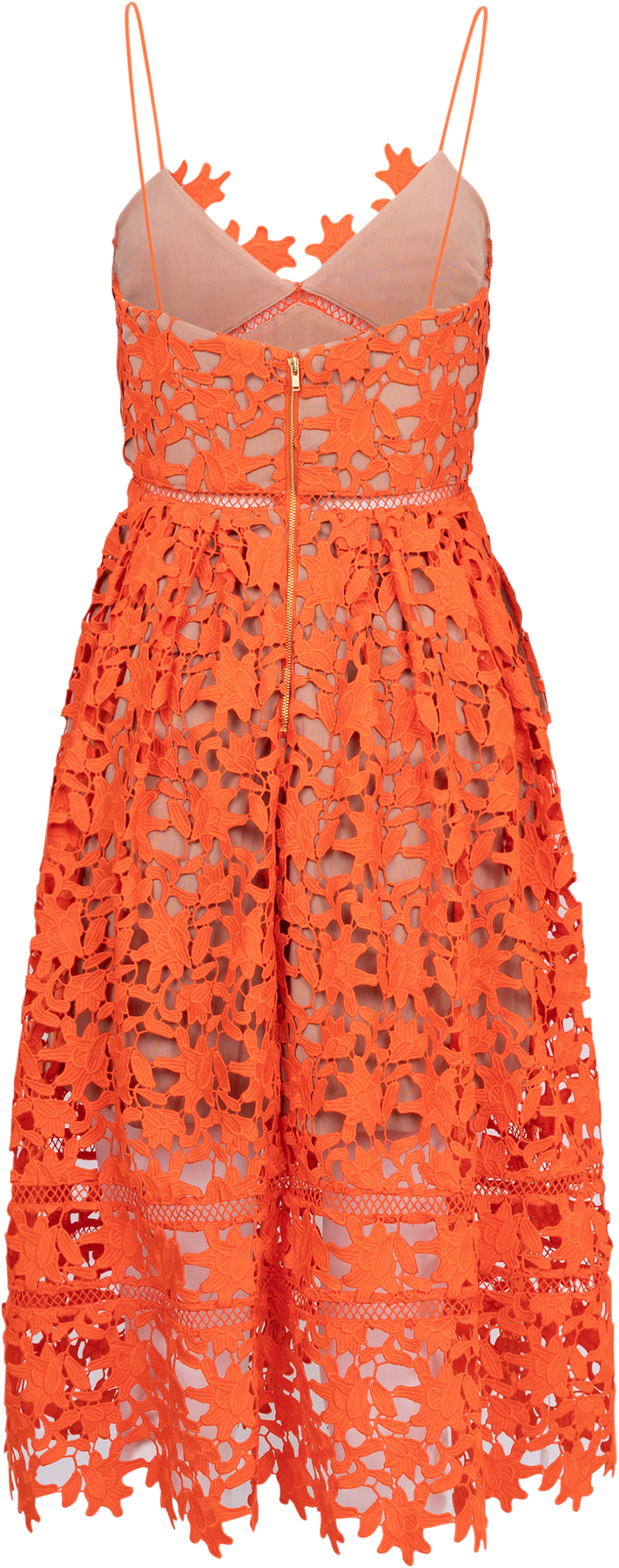 Azaelea Lace Midi Dress - Orange