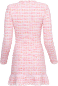 Check Knit Mini Dress - Pink