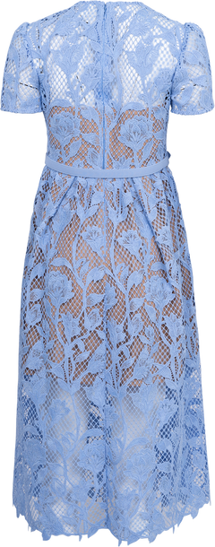 Lily Lace Midi Dress - Blue
