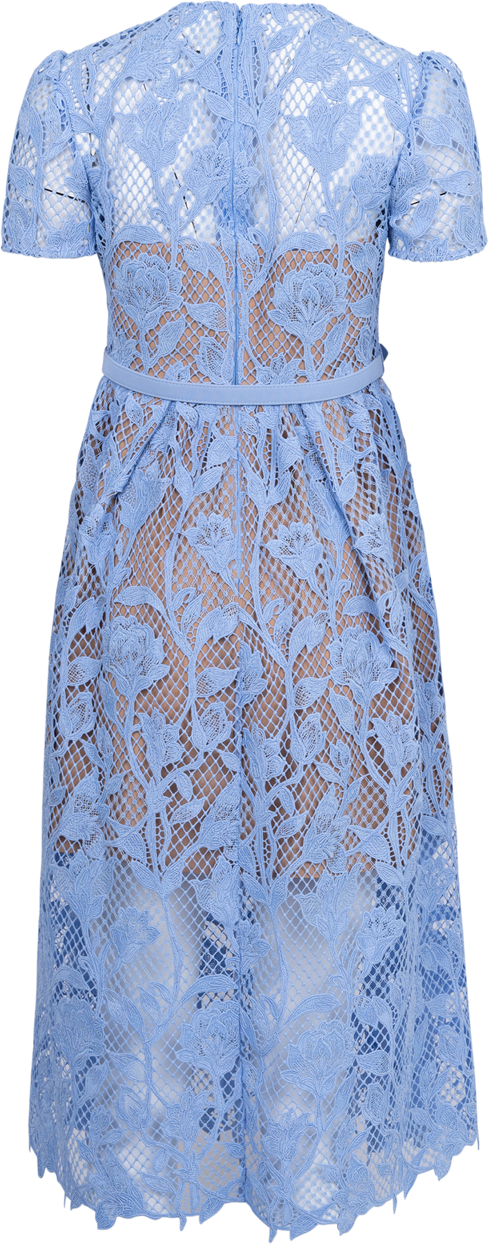 Lily Lace Midi Dress - Blue