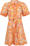 Mariana Poplin Dress - Orange