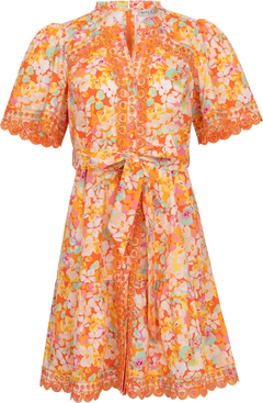 Mariana Poplin Dress - Orange