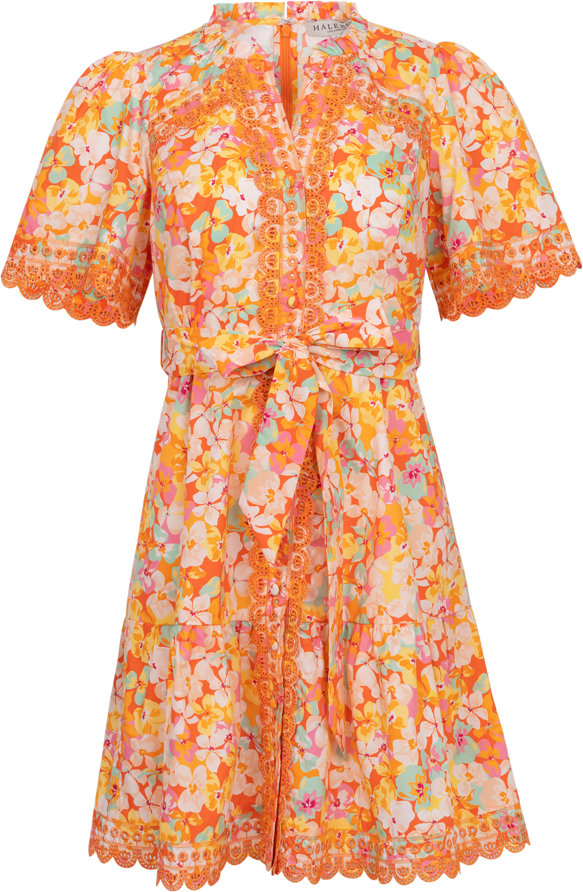 Mariana Poplin Dress - Orange
