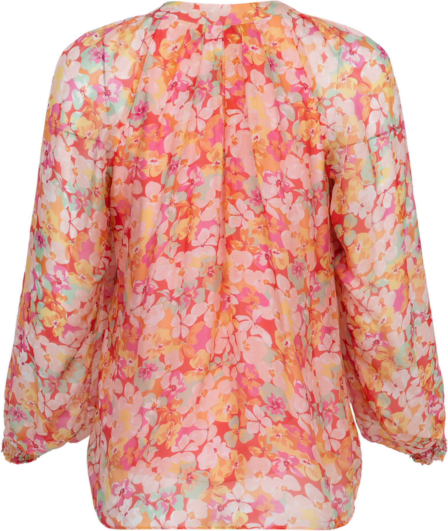 Octavia Silk-Rayon Blouse - Orange