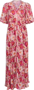Crepe Satin Rouching Gown - Blushed Blossom
