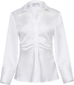 Lola Satin Shirt - Off White