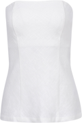 Taz Linen Tube Top - White