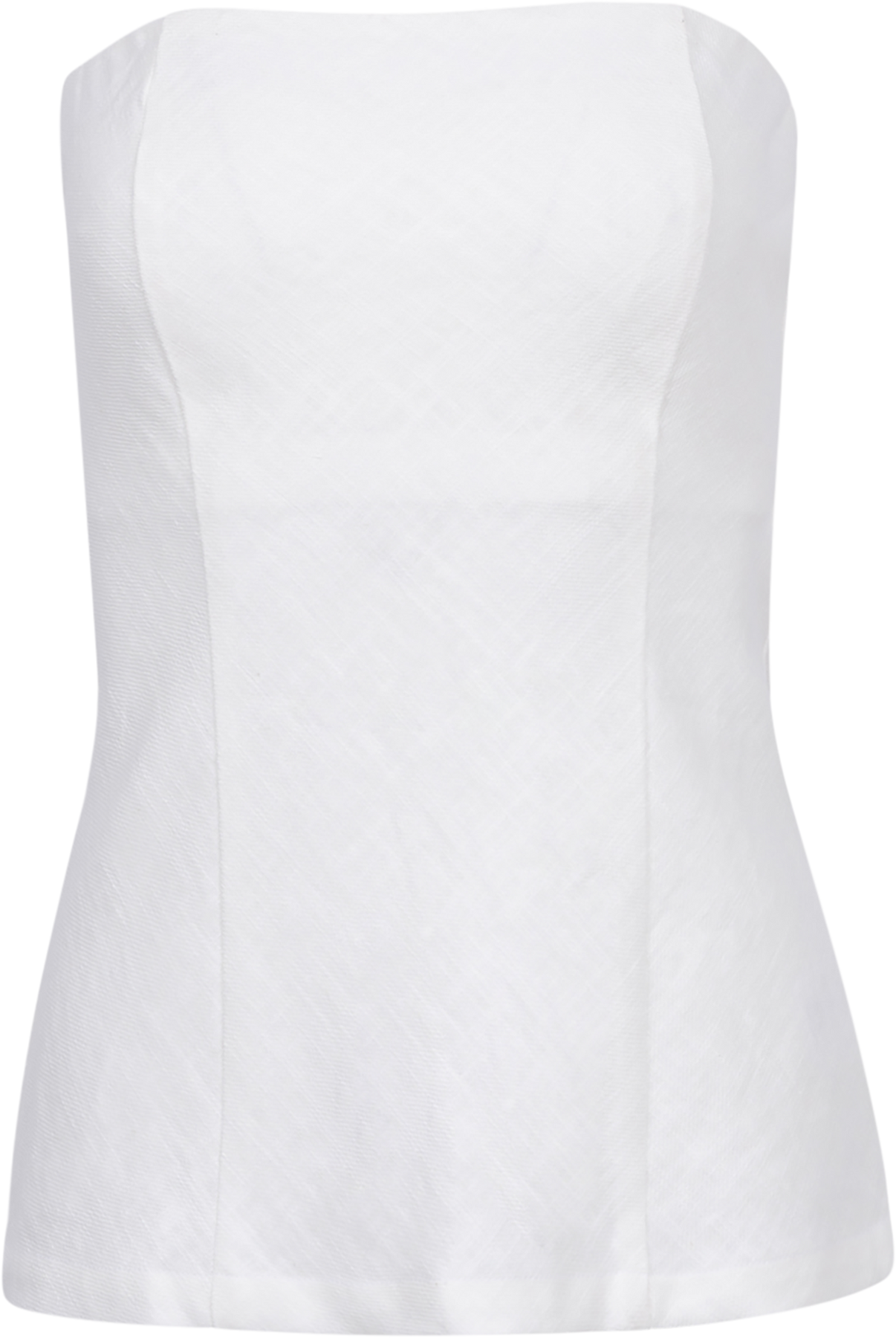 Taz Linen Tube Top - White