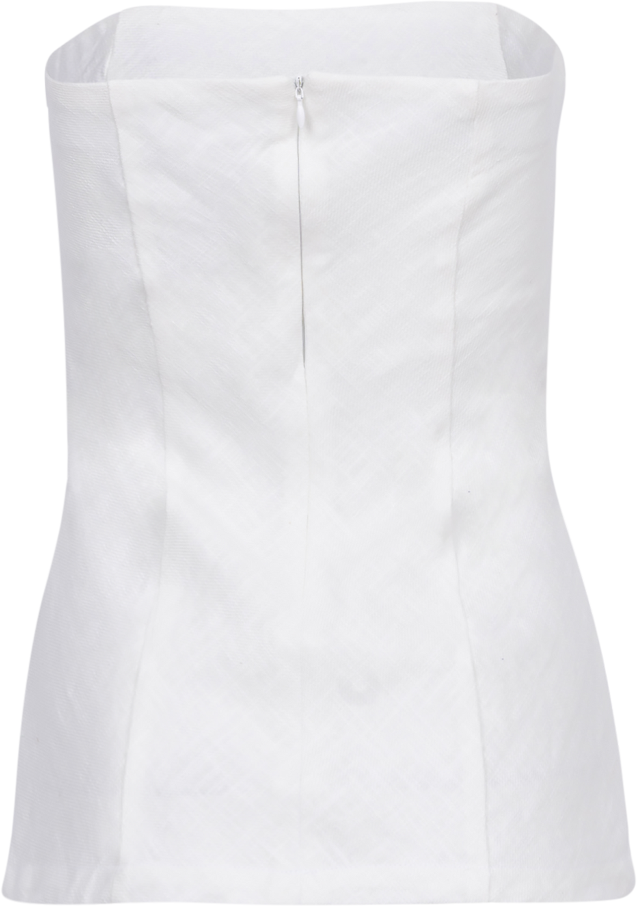 Taz Linen Tube Top - White