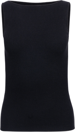 Corine Knit Tank Top - Black