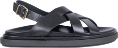 Trunca Leather Sandals - Black