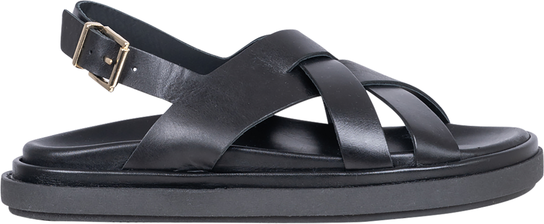 Trunca Leather Sandals - Black