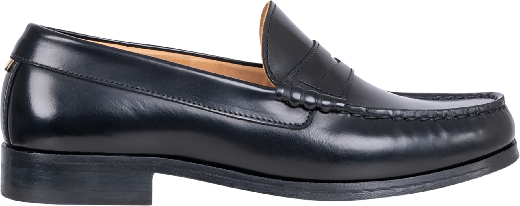 Rivet Leather Loafers - Black