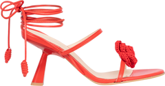 Kendra Leather Sandals - Bloom Red