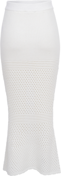 Coco Crochet Knit Maxi Skirt - White