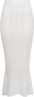 Coco Crochet Knit Maxi Skirt - White