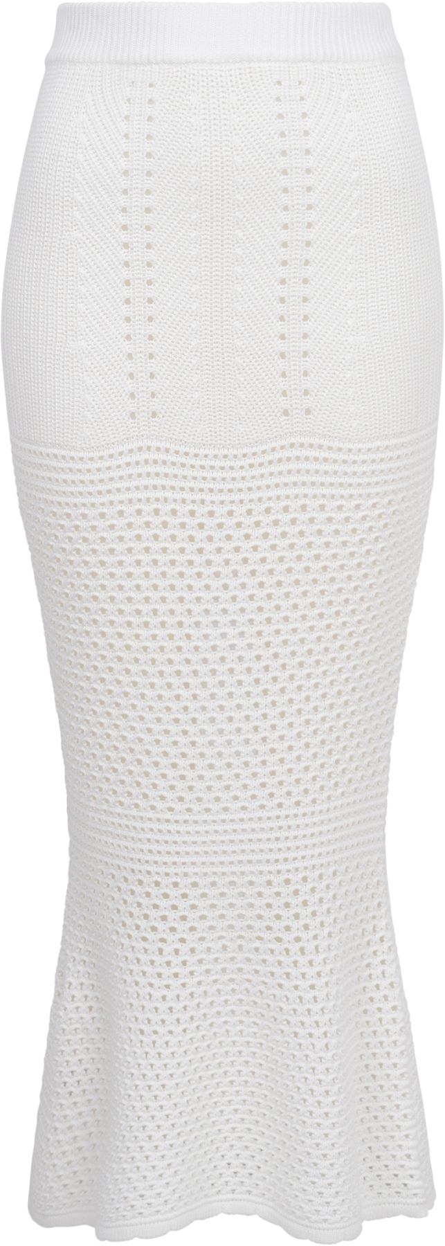 Coco Crochet Knit Maxi Skirt - White