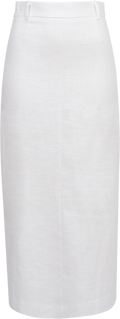 Manon Linen Maxi Skirt - White