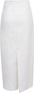 Manon Linen Maxi Skirt - White