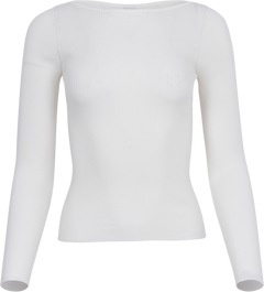 Corine Knit Ls Top - Off White