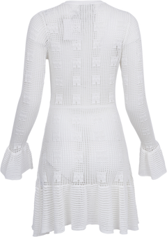 Kiki Crochet Knit Dress - White