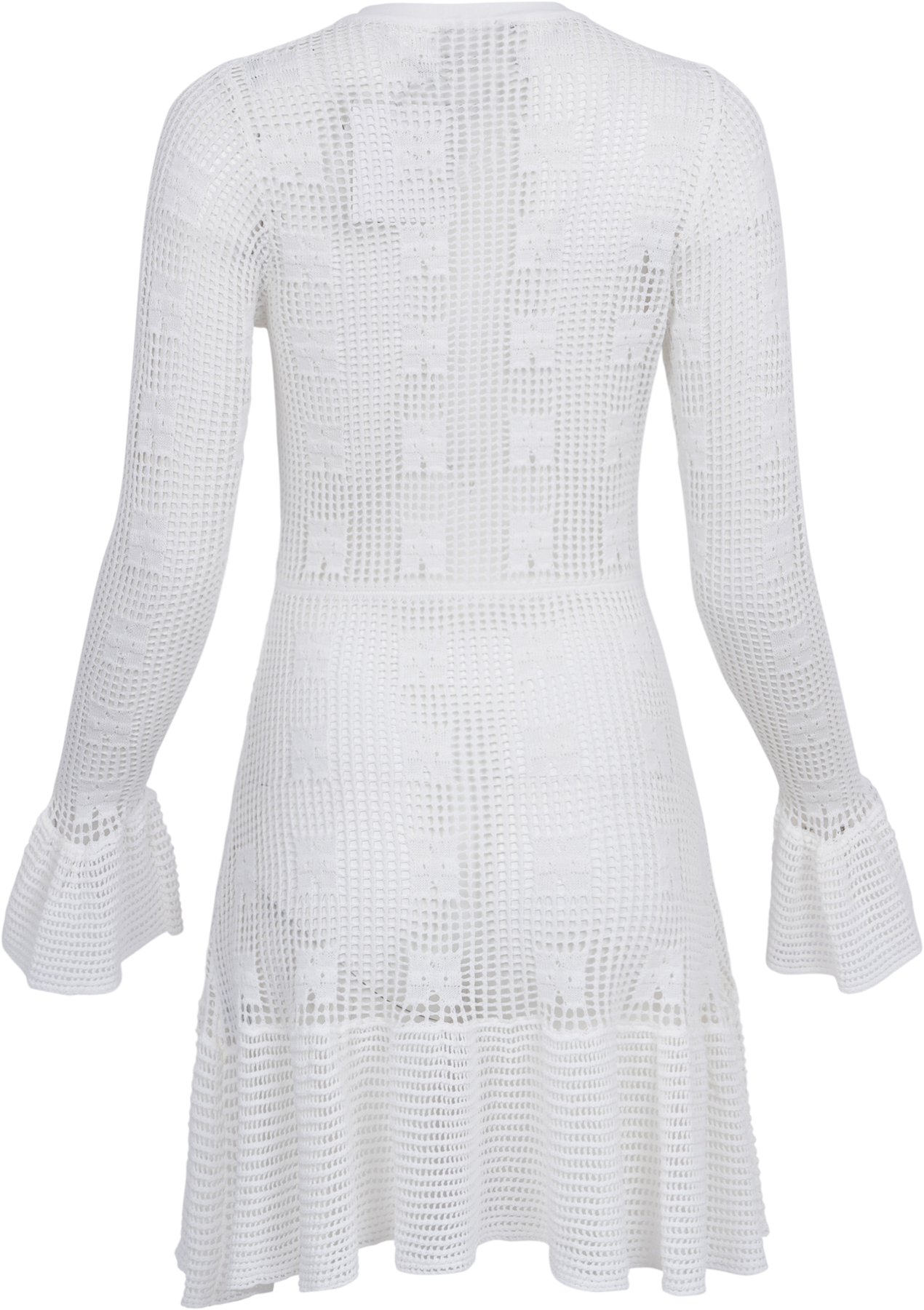 Kiki Crochet Knit Dress - White