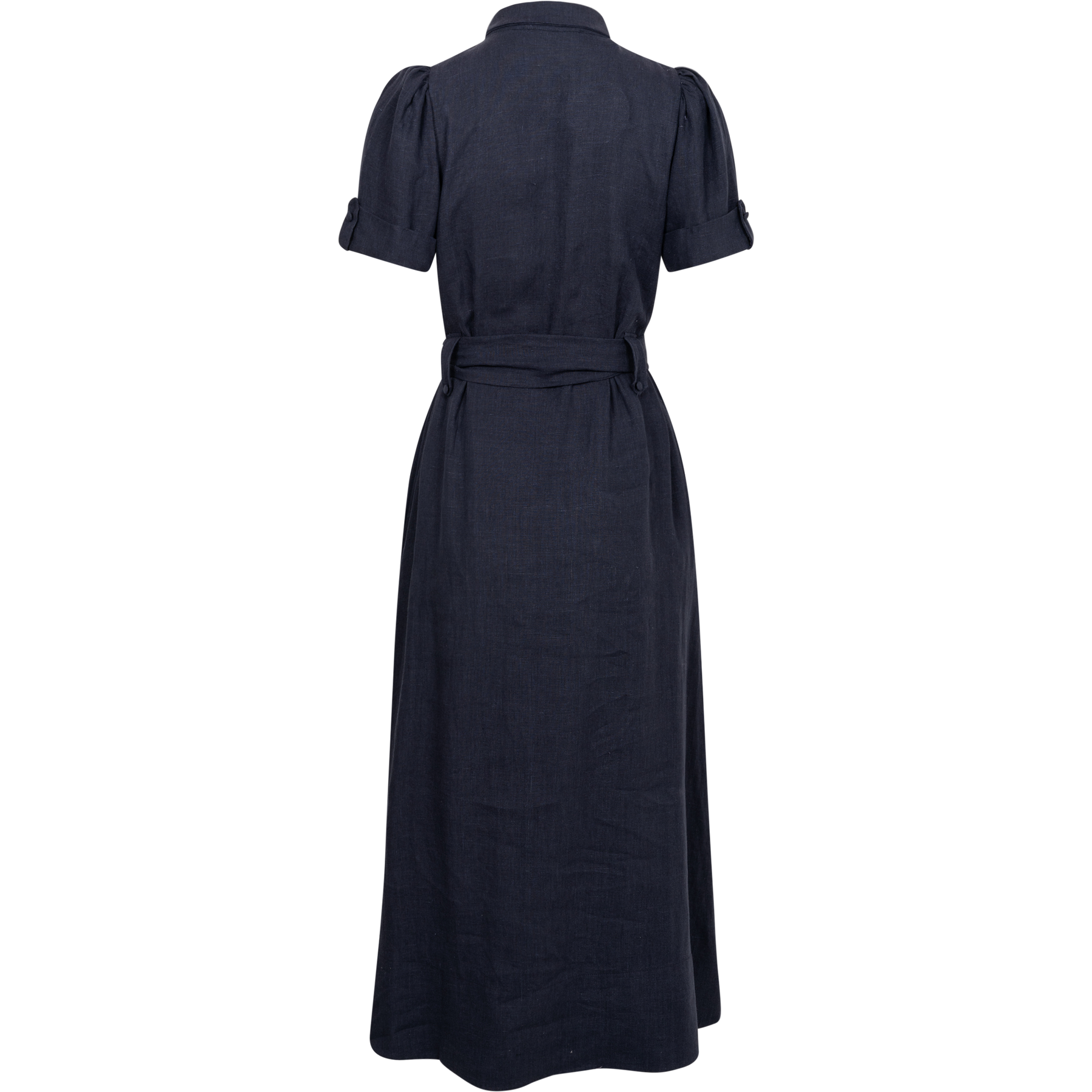 Stella Linen Dress - Navy
