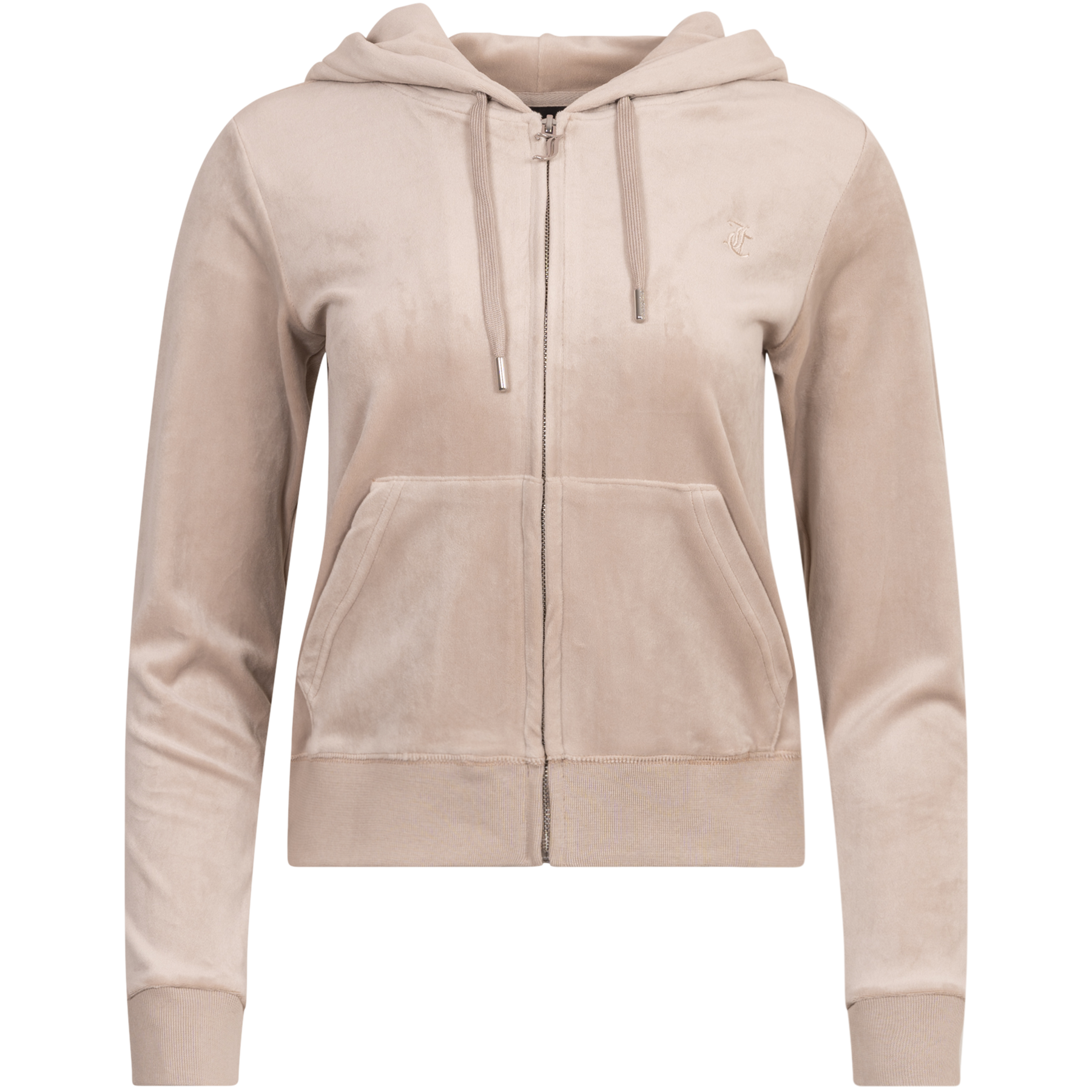 Juicy Couture Robertson Classic Velour Zip Hoodie - String