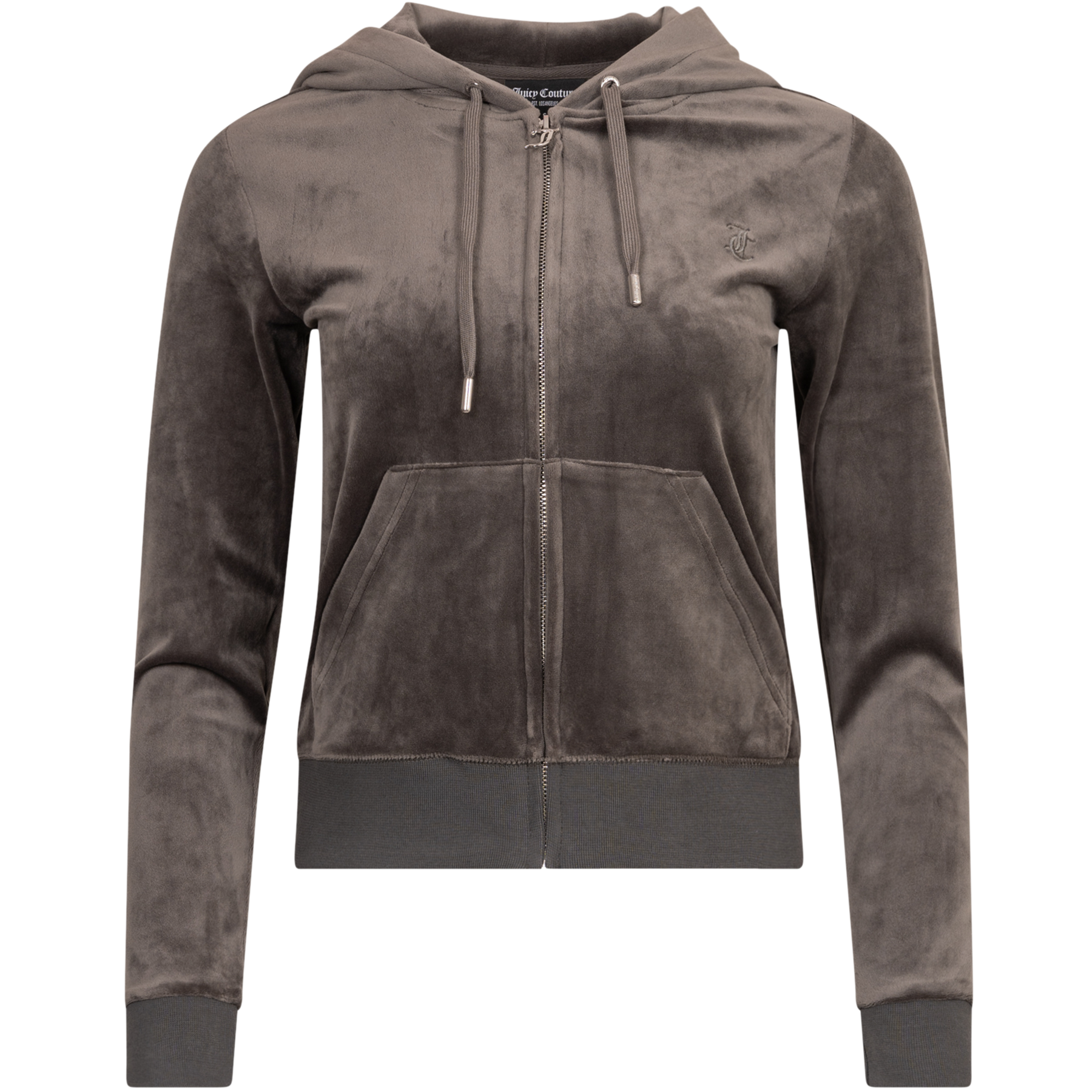 Robertson Classic Velour Zip Hoodie - Raven Black