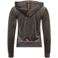 Robertson Classic Velour Zip Hoodie - Raven Black