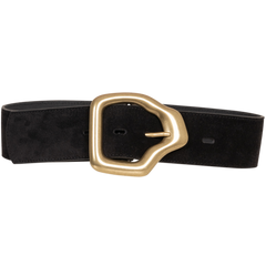 Ako Belt - Black Suede Gold