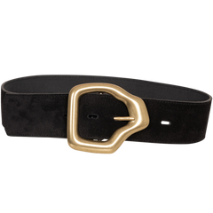 Ako Belt - Black Suede Gold