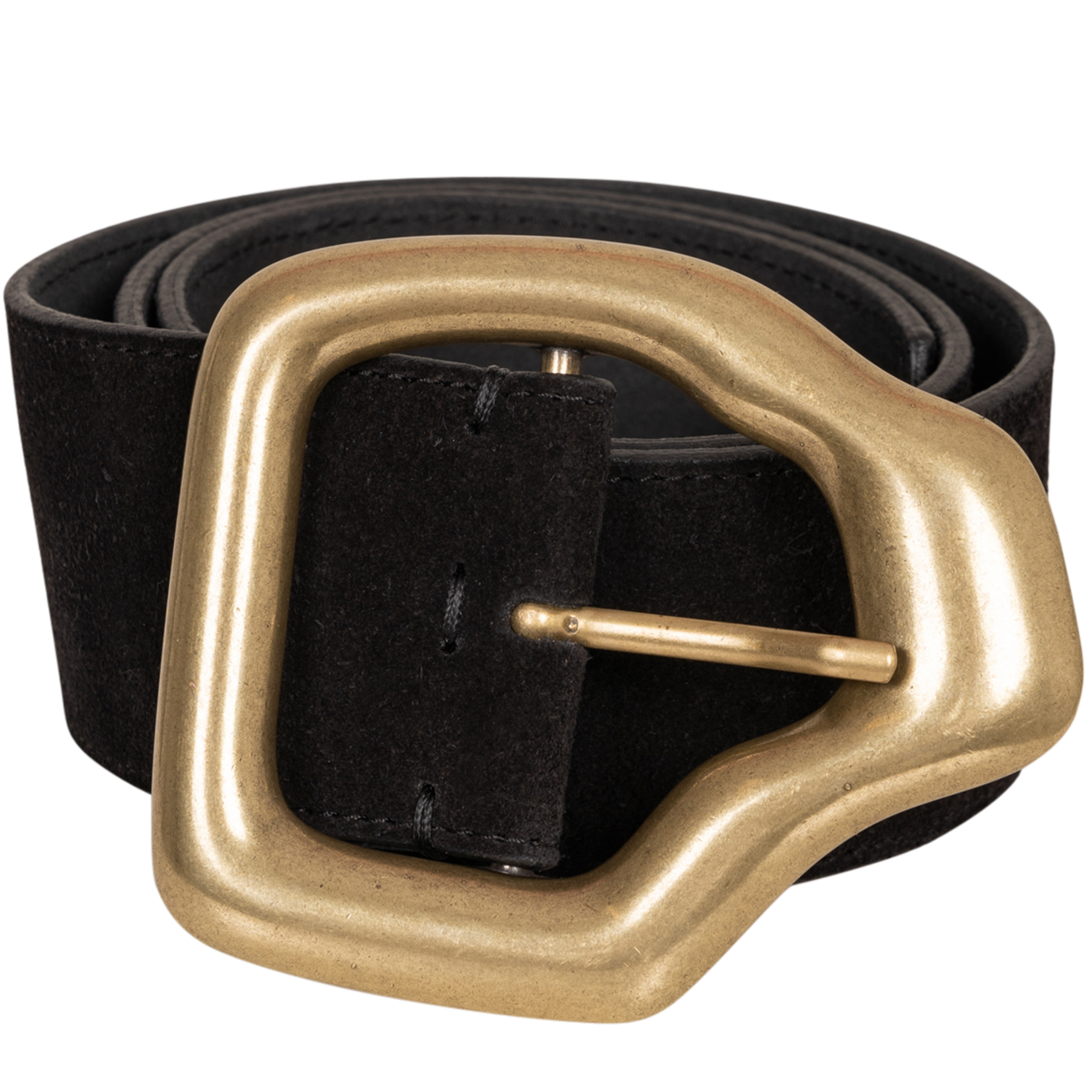 Cala Jade Ako Skärp - Svart Mocka Guld