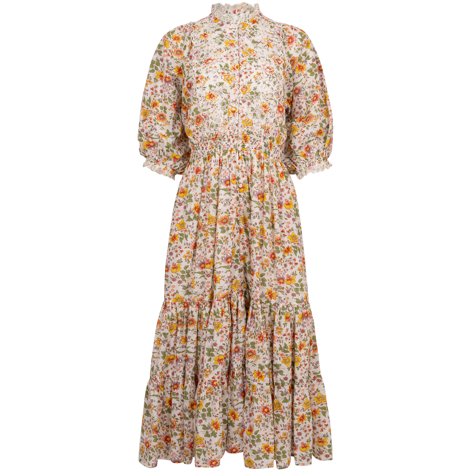 Cotton Slub Midi Dress - Delightful