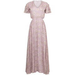 Elise Dress - Lavender Peony Print